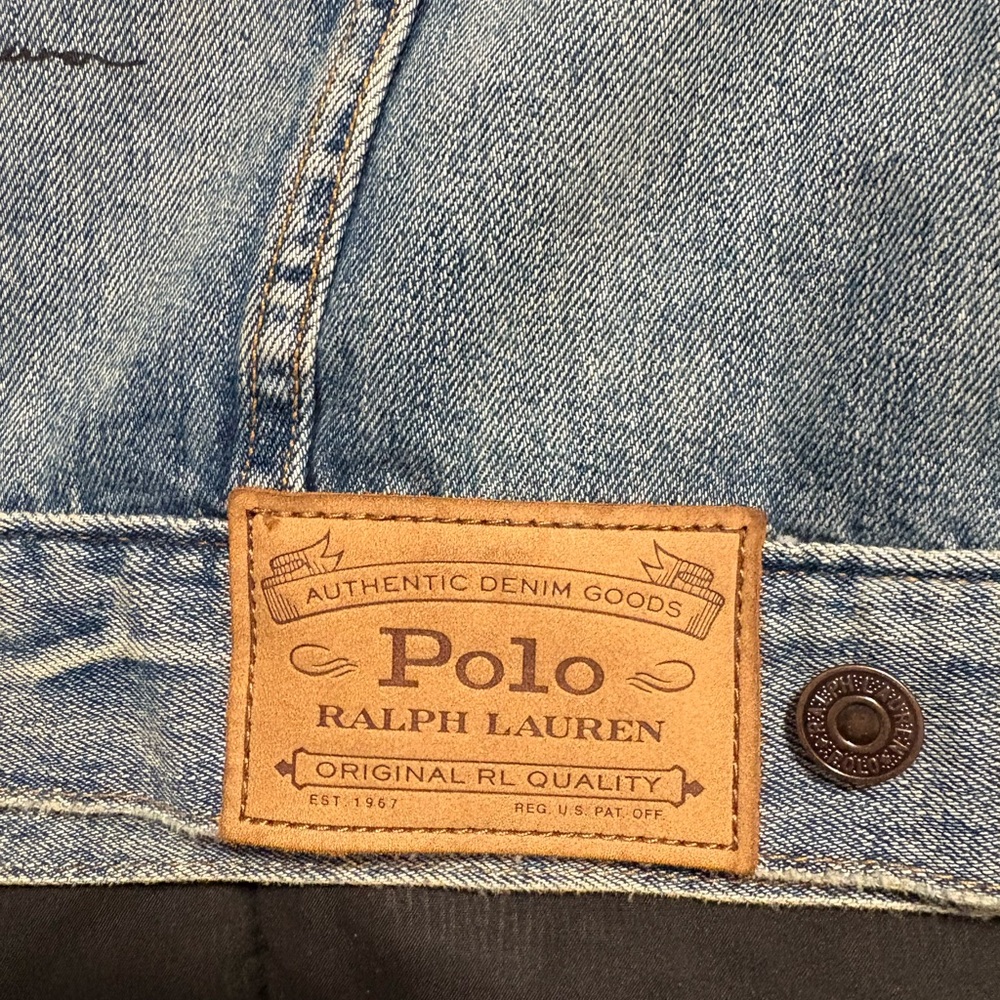 Ralph Lauren Blue Denim Jacket with Bear Print - Picture 8 of 12